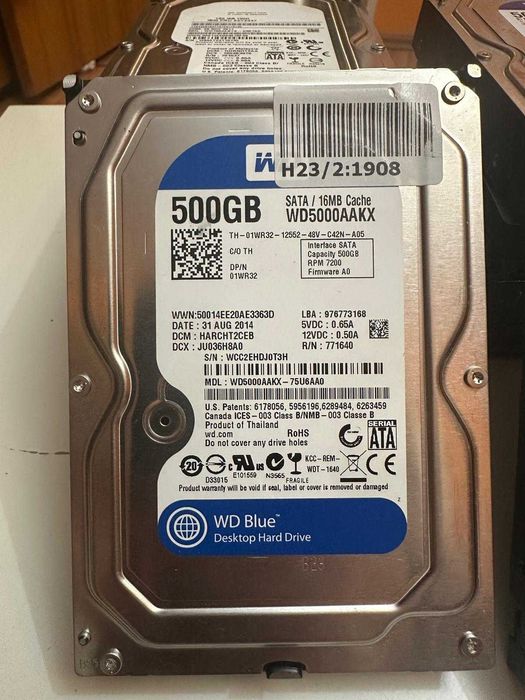 * OFERTA WOW * LOT 25 HDD PC Western Digital 500GB 7200RPM 100% Health