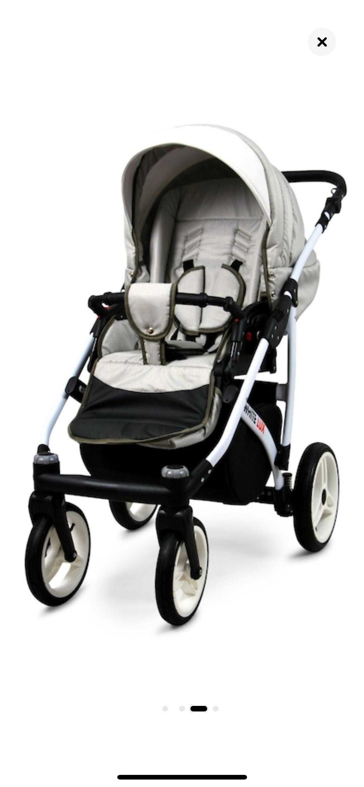 Carucior 4 in 1 White Lux, BabyLux, Aluminiu