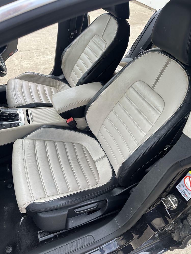 Interior piele bej scaune si bancheta piele vw passat cc