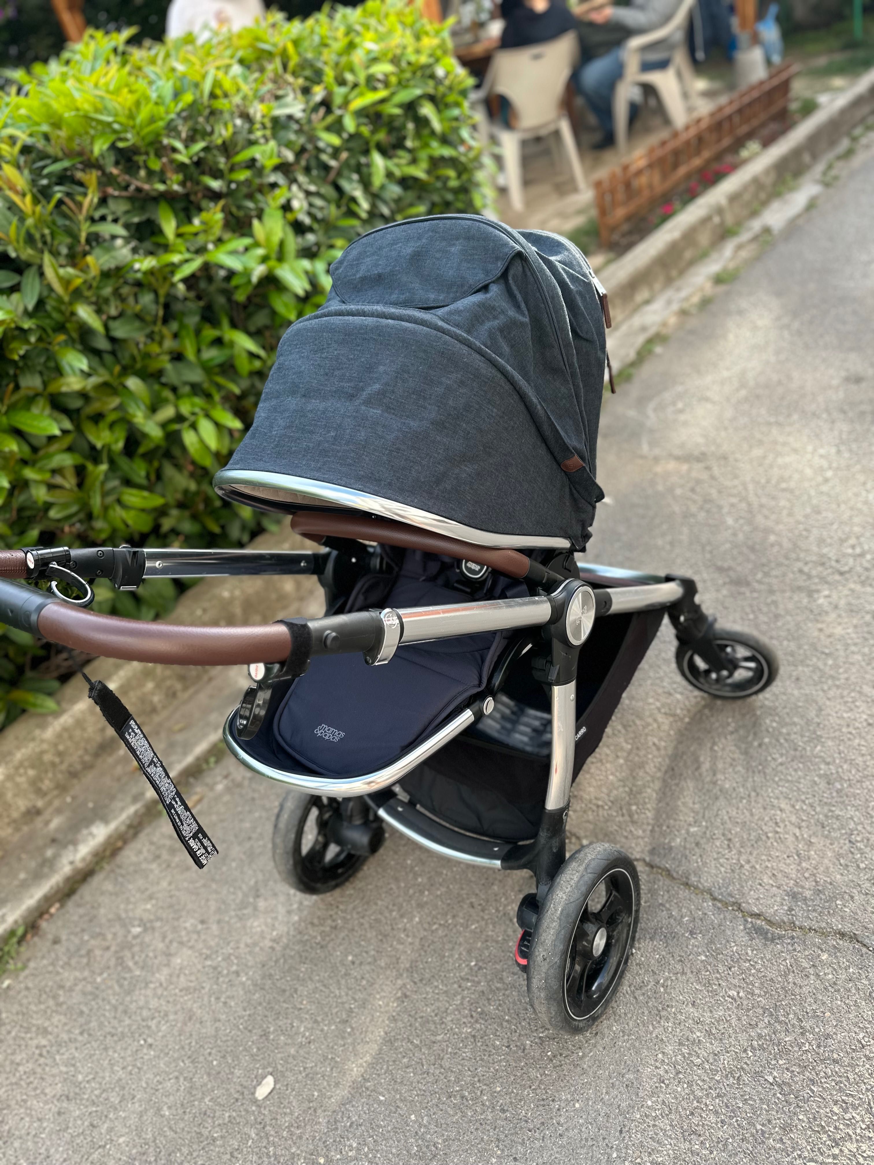 Mamas & Papas комбинирана количка Ocarro - цвят Navy Flannel