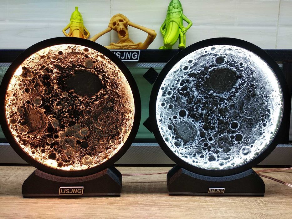 Светильник луна 3D модель 260 мм