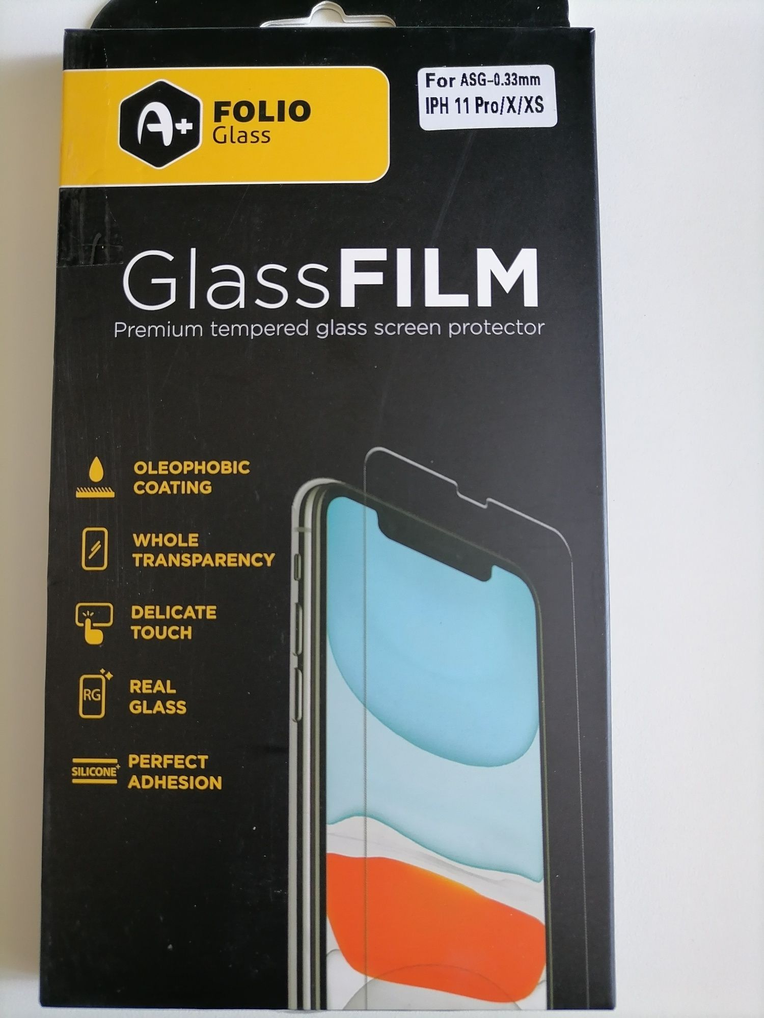Vând folie sticla pentru Iphone 11 Pro, X, xs,nou calitate la cutie.