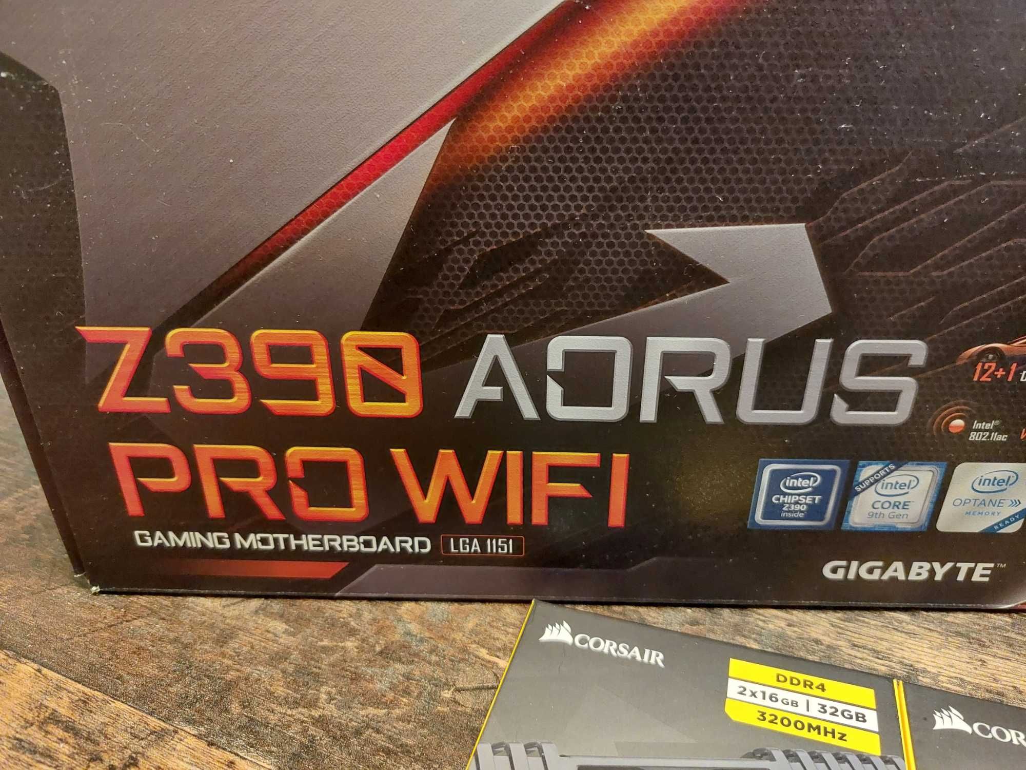 Комплект: Intel i9-9900k / Aorus Z390 Pro WiFi / 32GB+64GB RAM