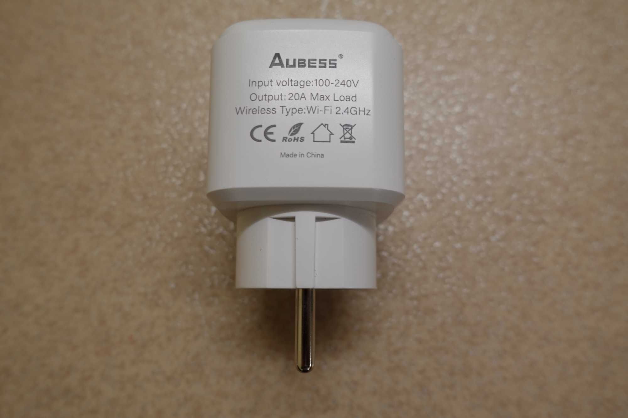 Priza programabila/smart AUBESS, 100-240V, 20 A, Wi-Fi 2.4 GHz