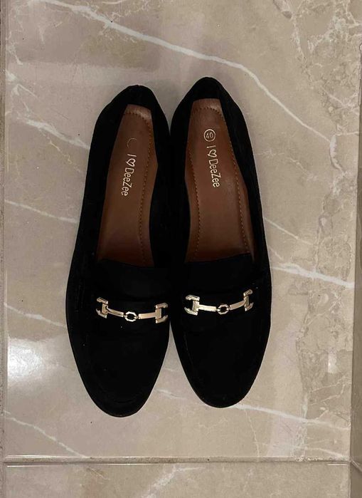 Дамски черни мокасини - 40 номер