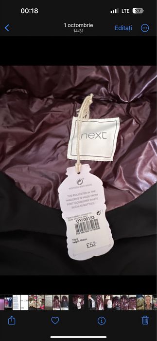Geaca next  14 ani nou 164 cm