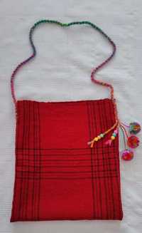 Вълнена чанта-тип торба; етно, фолклор