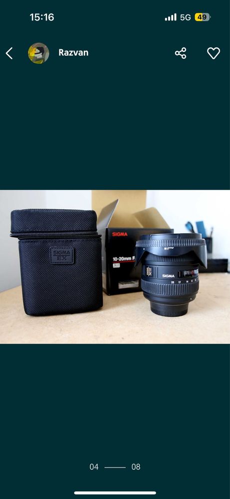 Obiectiv Sigma 10-20mm montura Nikon