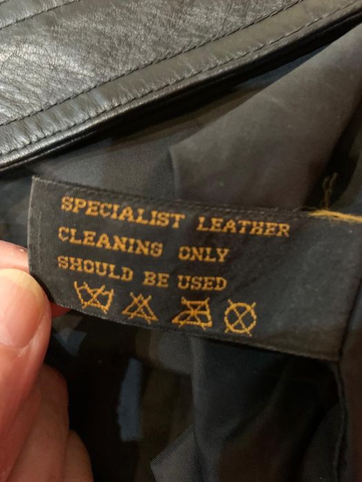 Pantaloni piele naturală lungi negri