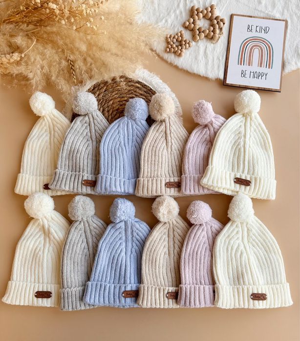 Детские шапки с помпоном