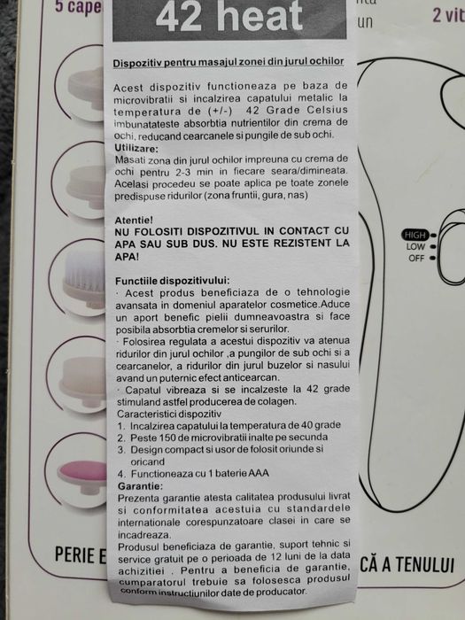 Perie electrica pentru ingrijirea zilnica a tenului