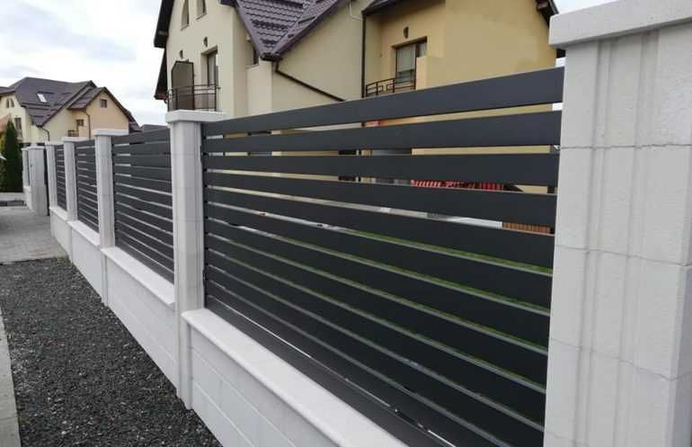 Garduri din sipca metalica, panou stil jaluzele, tabla, plasa si BCA