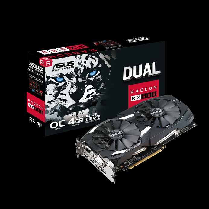 Placa video Asus Radeon RX 580 Dual OC, 4GB GDDR5, 256-bit