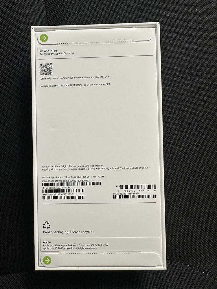 Iphone 17 pro 256 GB