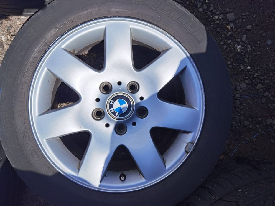 Set 4 jante aliaj 5x120 bmw R16 cu anvelope vara 205 55 import German