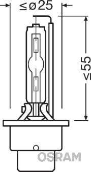 Ксенон крушки за фарове OSRAM D2S – XENARC NIGHT BREAKER LASER +200%