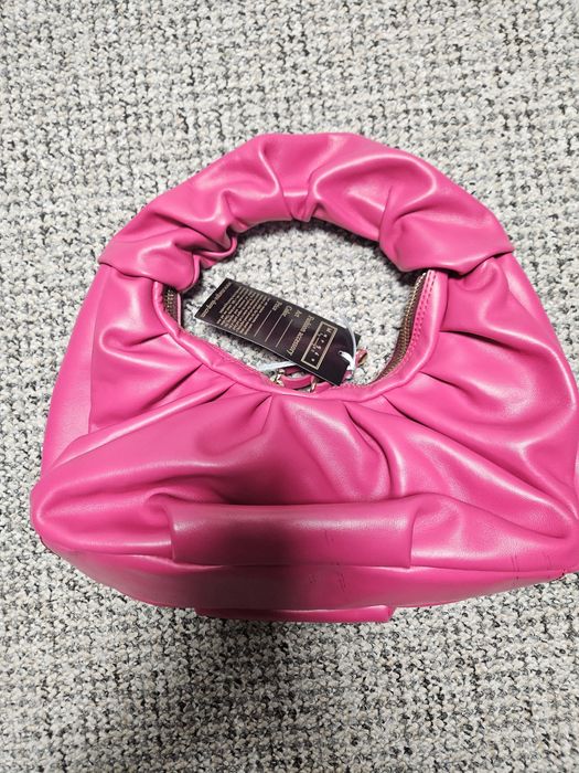 Geanta umar Margee,model Saray,roz,piele naturala,NOUA,roz