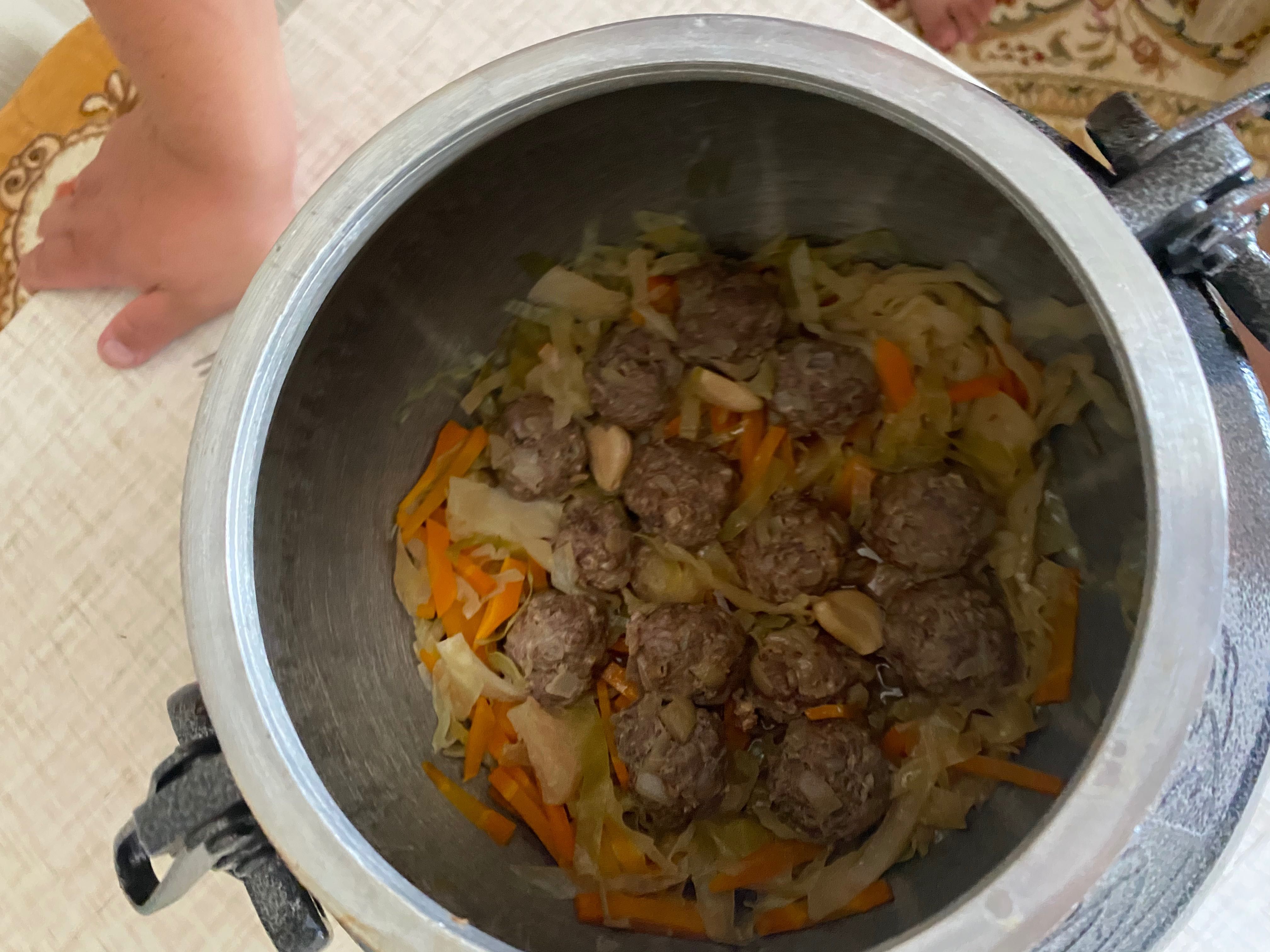 Афганский казан, мясо можно кушать с костями