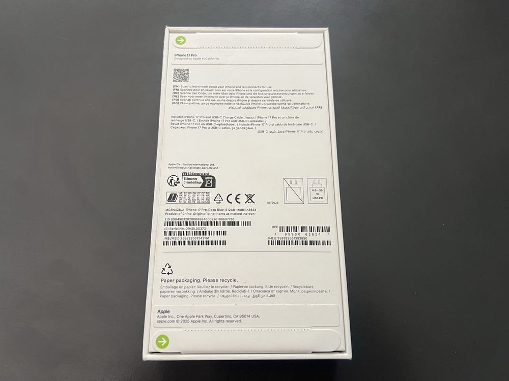 Продавам Apple iPhone 17 Pro 512GB-НОВ
