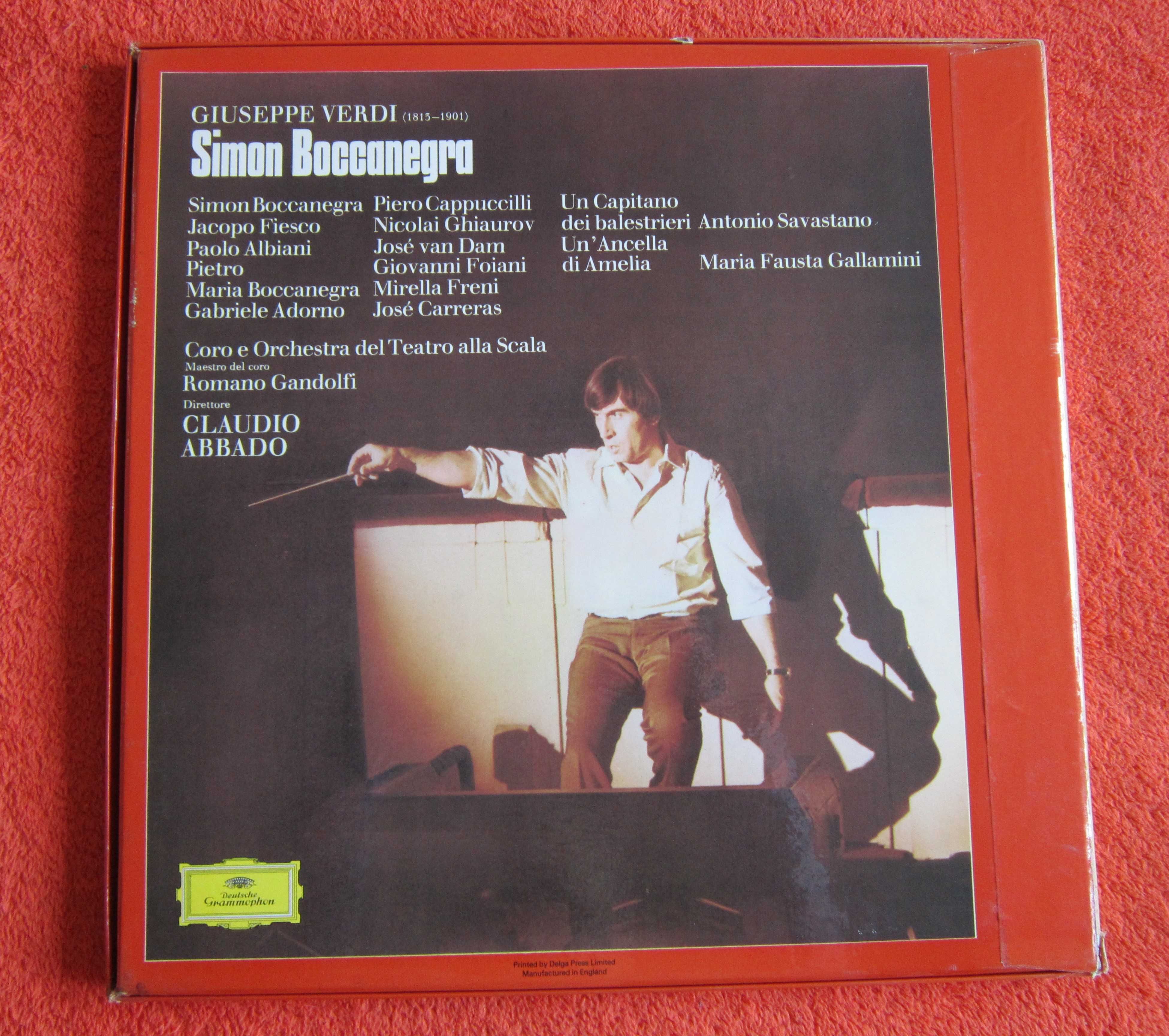 vinil Simon Boccanegra- Verdi,Claudio Abbado,Jose Carreras -made in UK