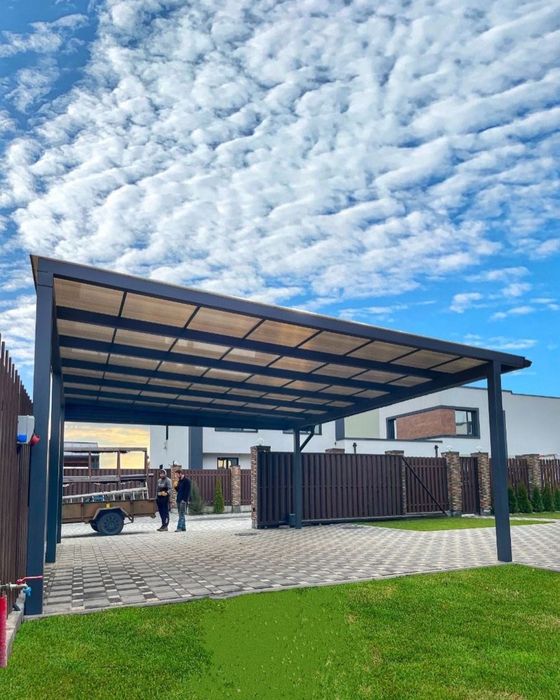 Навес Хайтек Изготовление Установка