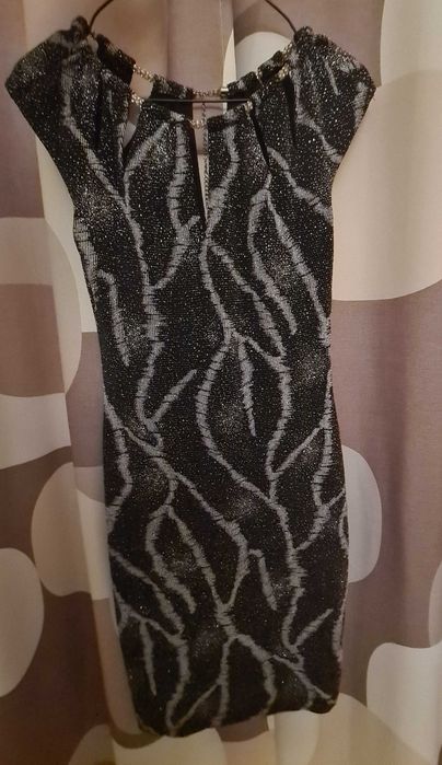 Rochie de ocazie sexy mărimea M neagră cu sclipici