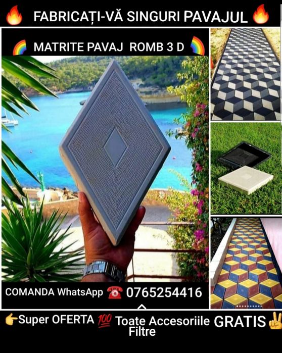 OFERTA DE SEZON matrita pavaj romb 3 d meserias constructi pavele dale