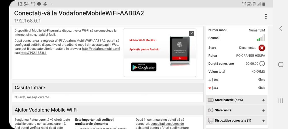 Modem 4G decodat - ZTE R216-Z