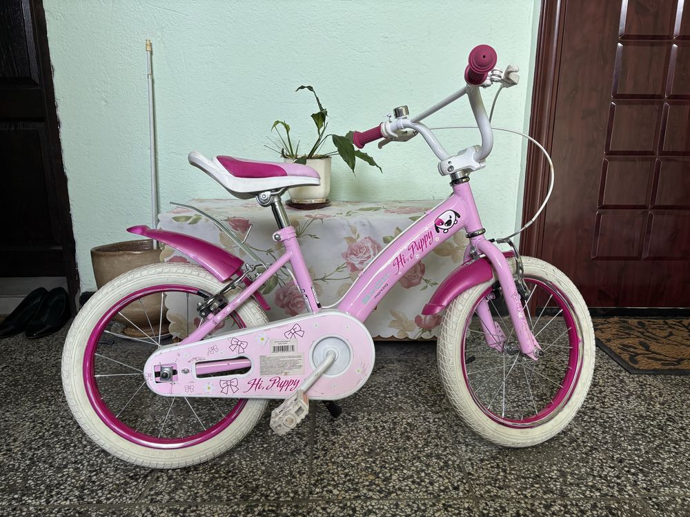 Продава се детски велосипед BYOX 16 цола PUPPY PINK
