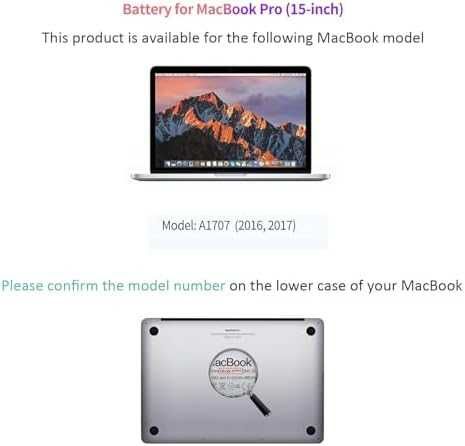 Нова лаптоп MacBook Pro 15” A1707 A1820 Батерия 2016 2017 – 76Wh 11.4V