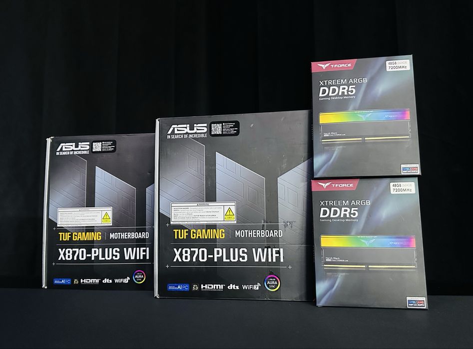 Asus TUF Gaming X870-Plus WiFi7 | T-Force Xtreem ARGB 48GB 7200MHz Amd