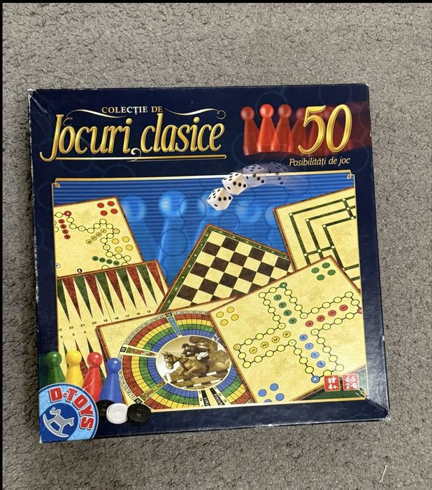 Set  patru jocuri clasice si puzzle,cucereste piramida,nu te supara fr