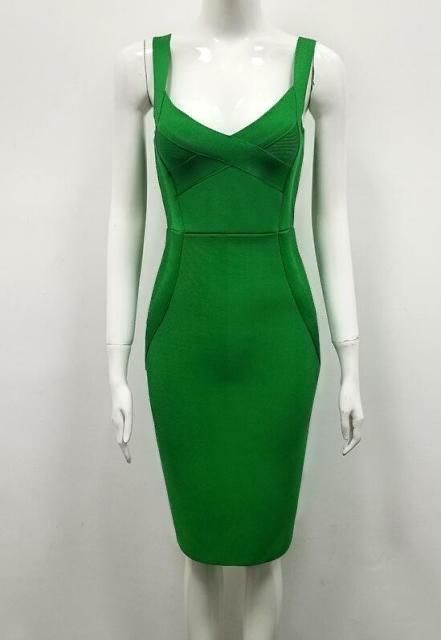 rochie bandage verde