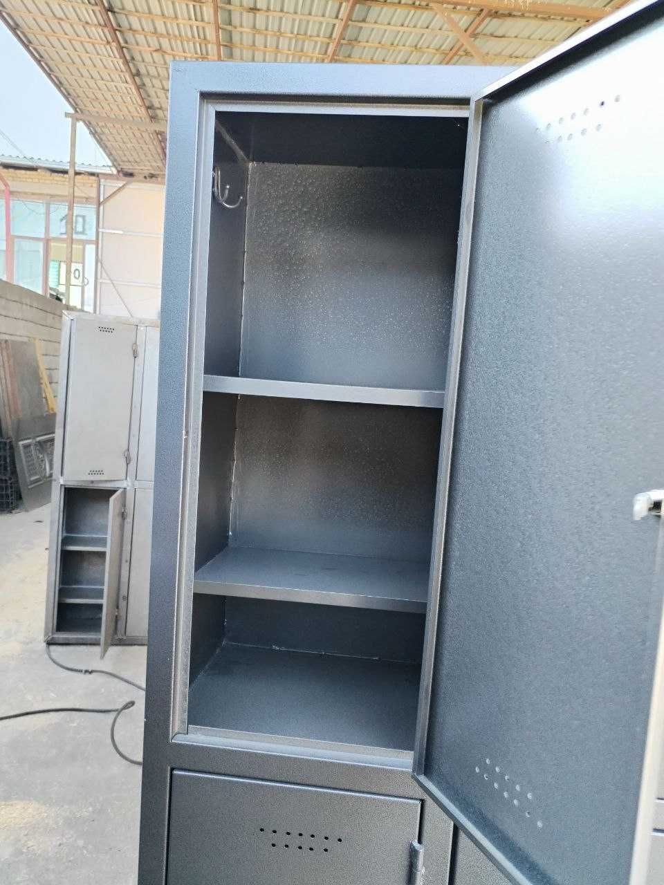 железный металлический шкаф  для раздевалки  185x80x80см  2этажный