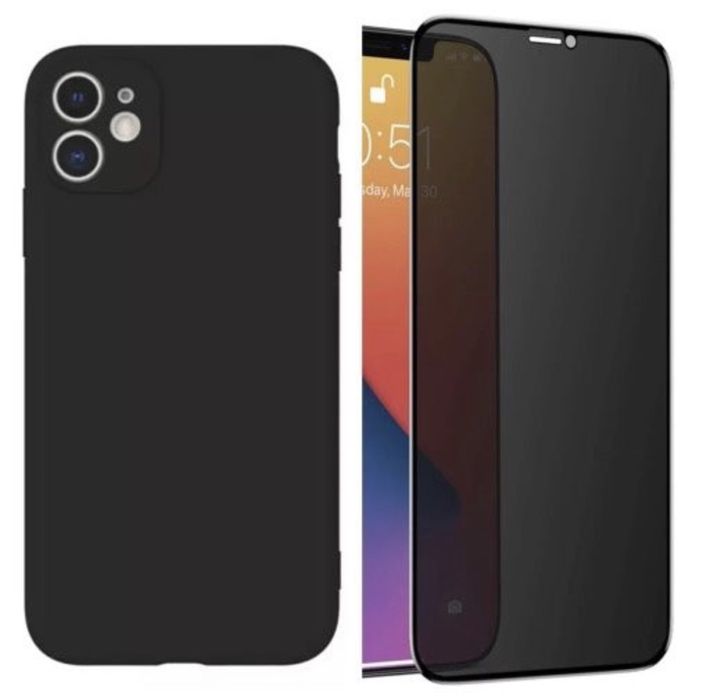 Iphone 12/13/14/15/16 PRO MAX 3 in 1 Husa Silicon +Folie Sticla+Camera