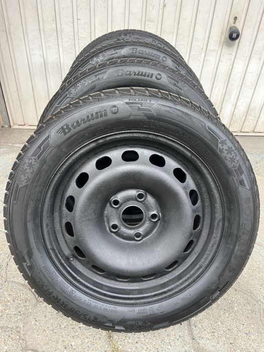 Jante otel 5x112mm, anvelope iarna 215/55 R16, VW, Audi, Seat, Skoda