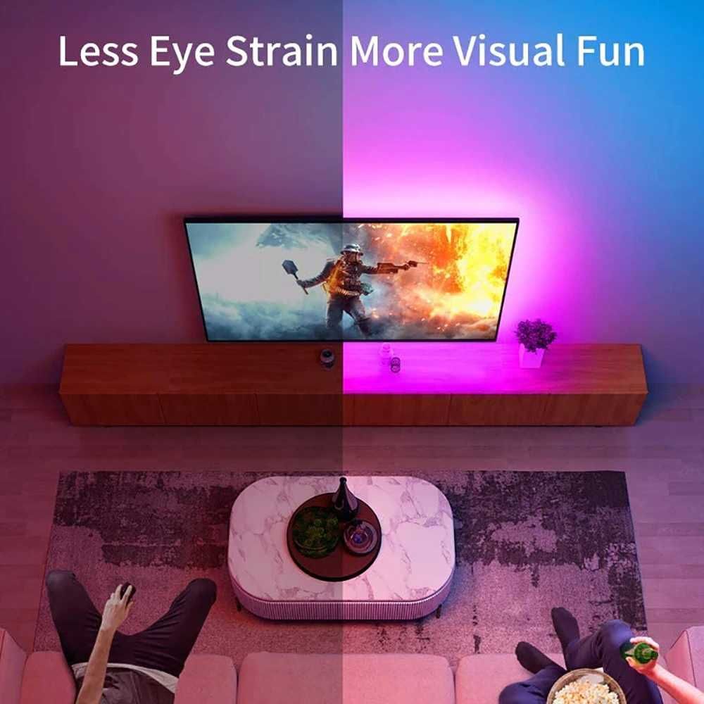 Гъвкава блутут LED лента телевизор RGB5050 Led Strip Light BT App 3м