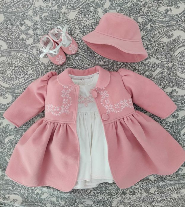 Set rochie si palton bebe - marime 68