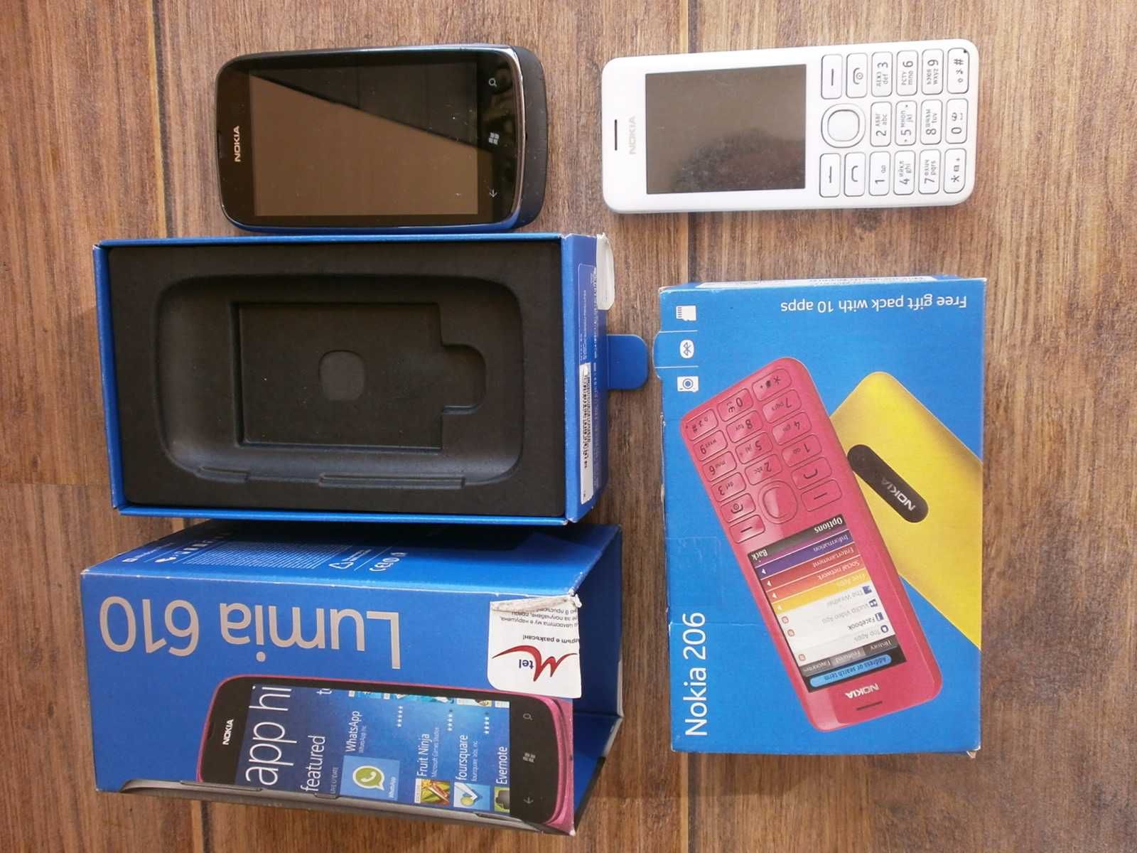2бр. GSM мобилни апарати Nokia 206 и Lumia 610