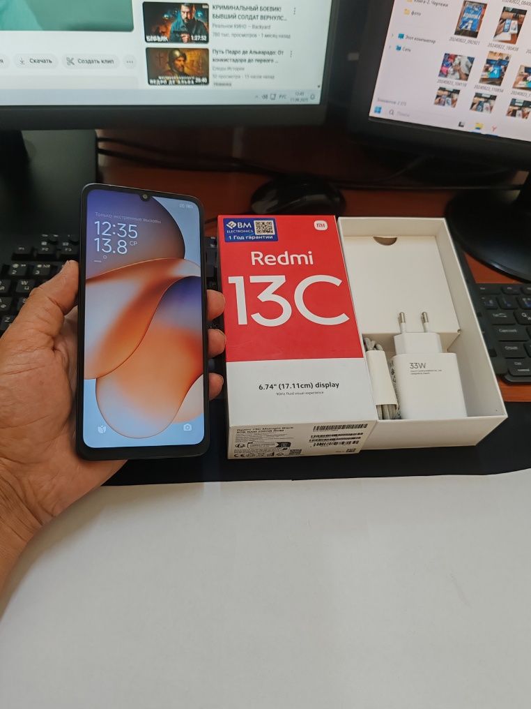 Redmi 13C 8+8256gb(2024)ideal ochilmagan usta kurmagan aybi yuq tozza