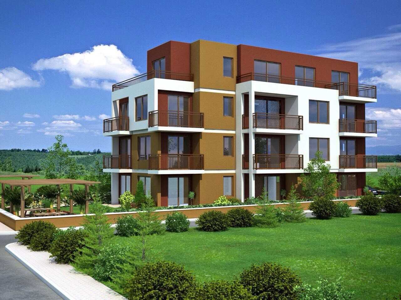 Двустаен апартамент в нова тухлена жилищна сграда в Равда
