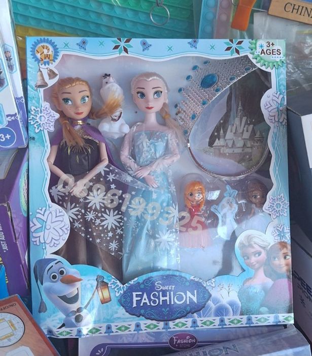 Голям Комплект кукли Елза и Анна с Олаф, 4бр кукли + Олаф Frozen