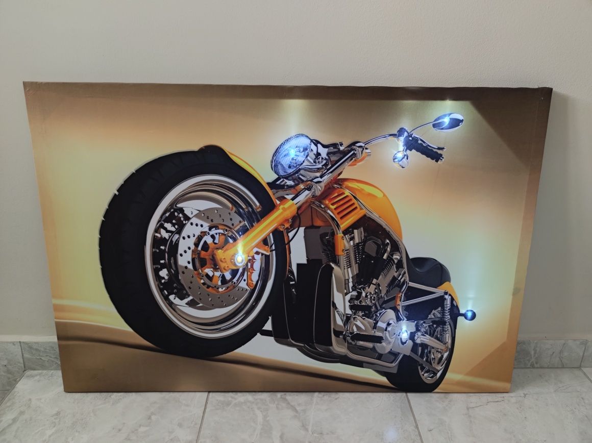 Светеща картина с Led осветление - Harley Davidson 2