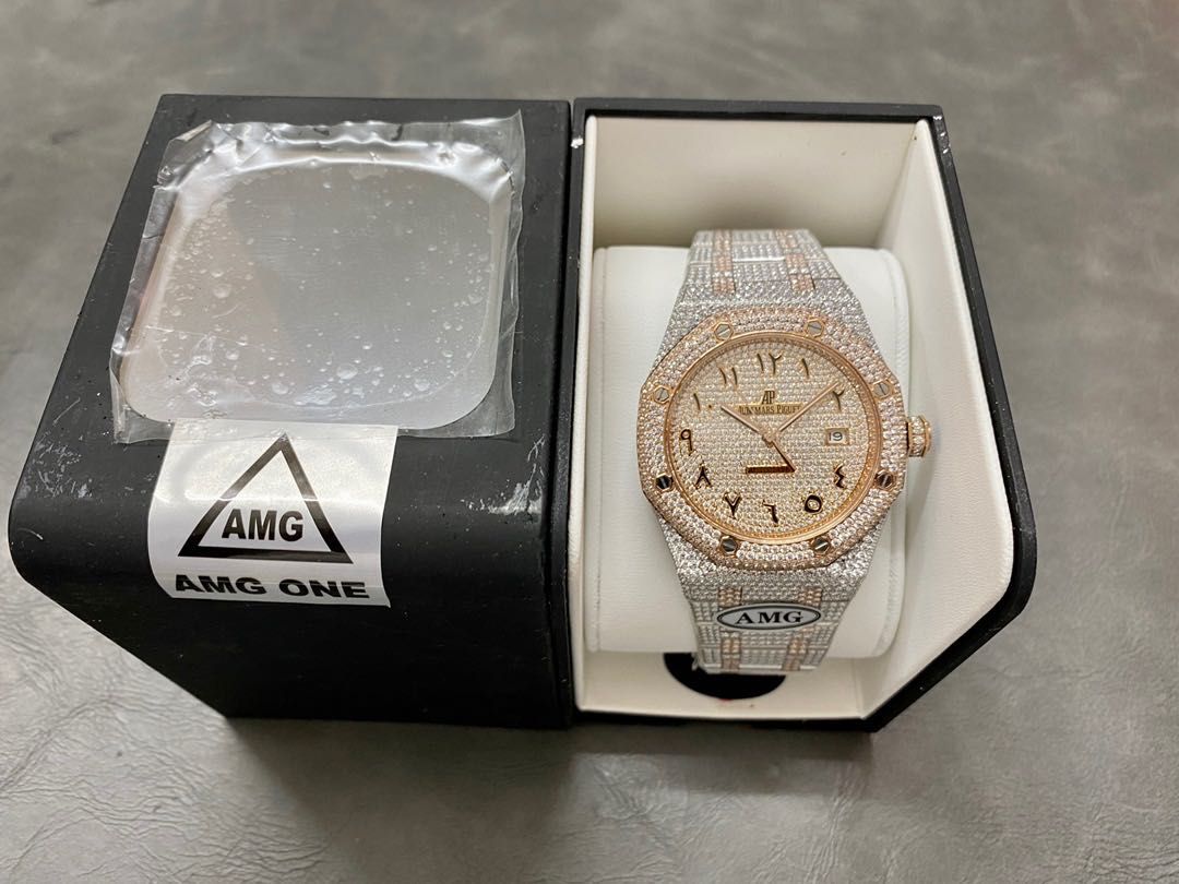 Audemars Piguet Royal Oak Full Dimond Silver-Rosé