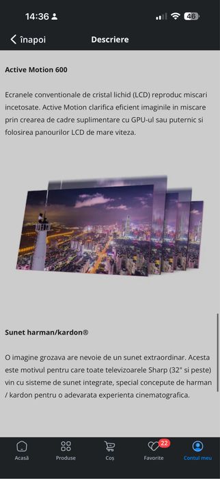 TV Smart Android Led Sharp 165 cm