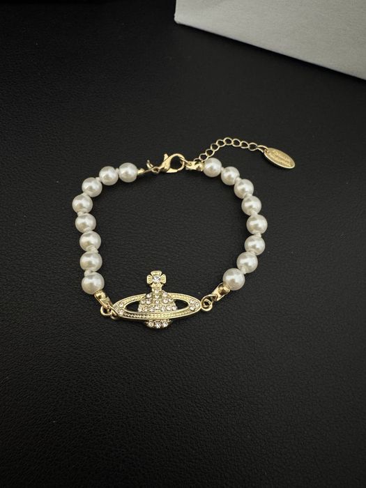 Bratara Vivienne Westwood Gold Pearl