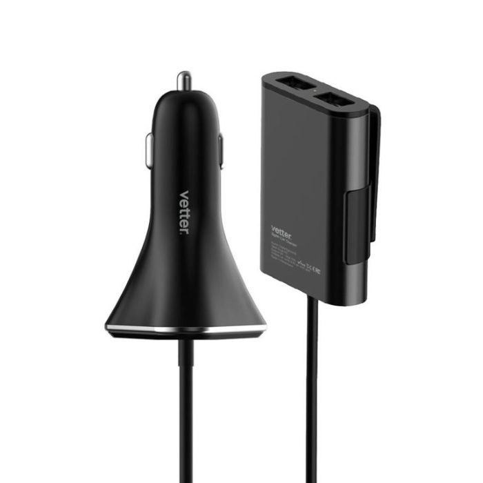 Incarcator Auto 4xUSB iSplit Smart Car Charge 9.6a cu Extensie Pasager