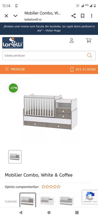 Vând pătuț bebe in stare f. bună.