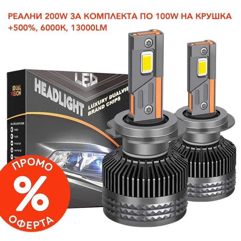 УЛТРА ПРОМО! Автомобилни LED Крушки - LED HEADLIGHT - 72W/8000LM/6500К