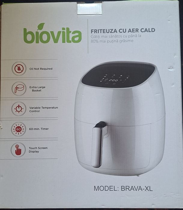 Vând Friteuză cu aer cald/Air fryer Brava-XL, Digitală, 5.5 Litri